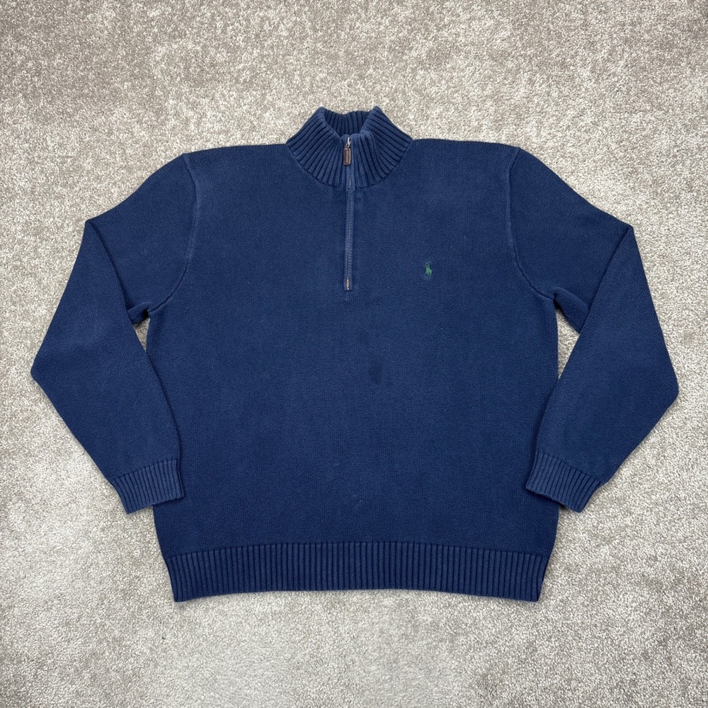 Polo‎ Ralph Lauren Quarter Zip Knit Sweater XL